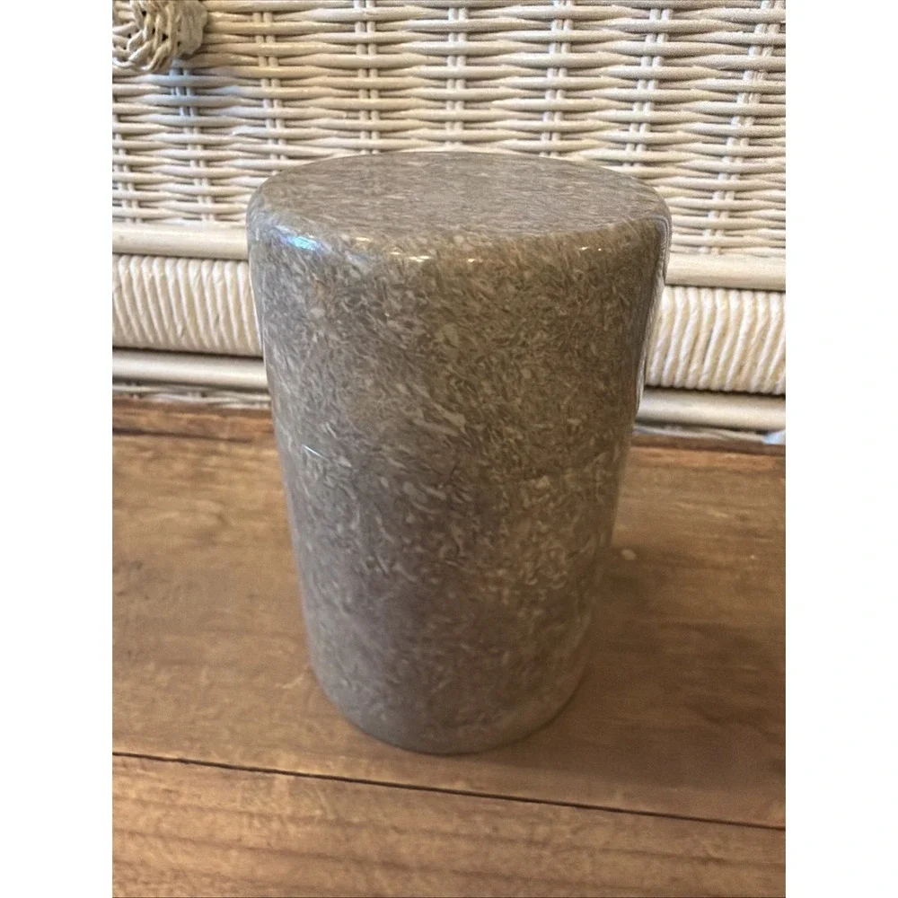 Combarbalita Stoneware Cylinder Trinket Holder With Lid- Rare